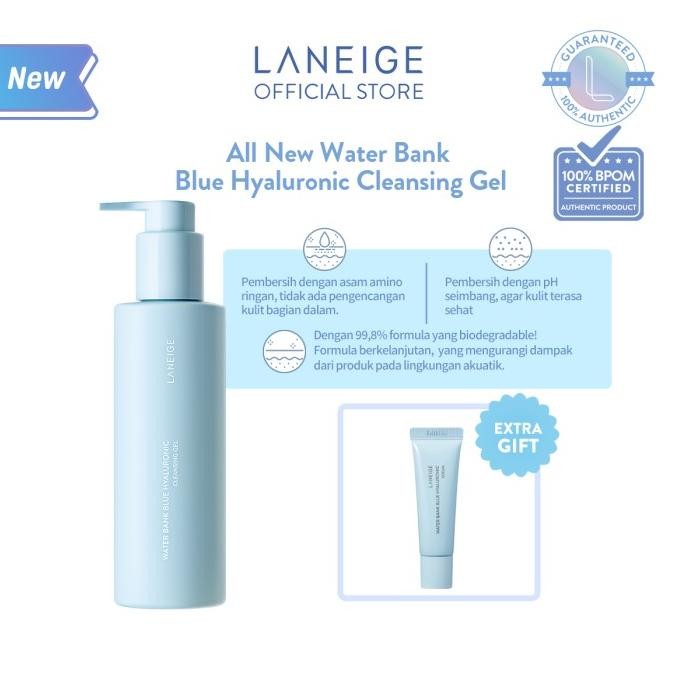 

BLUE- LANEIGE WATER BANK BLUE HYALURONIC CLEANSING GEL 200 ML SET