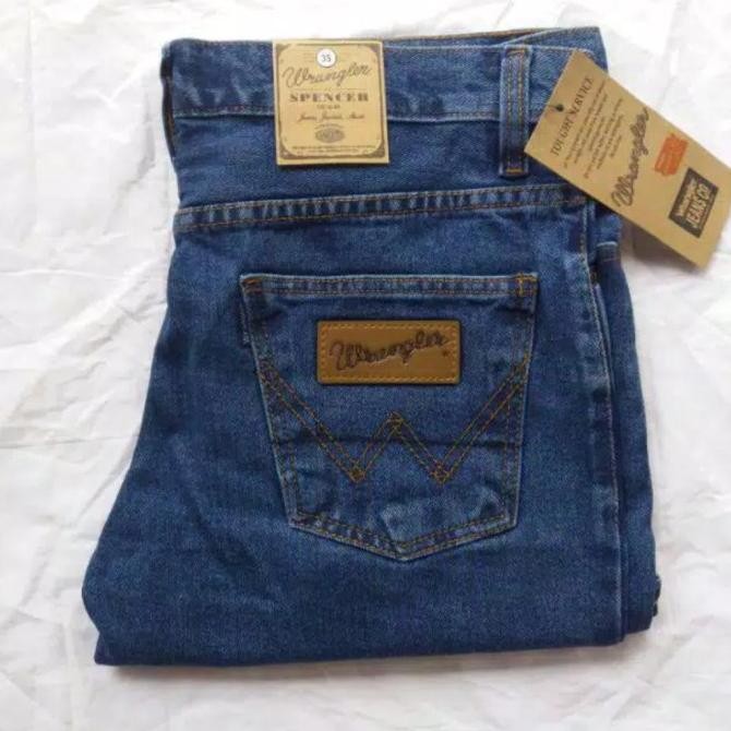 

BLUE- CELANA JEANS PRIA WRANGLER UKURAN 28-38 WARNA DARK BLUE