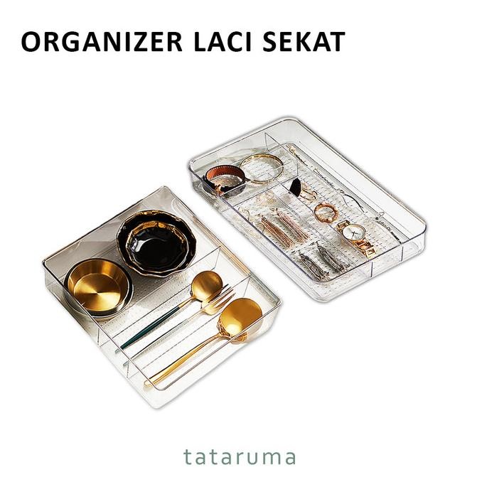 

daiso - drawer organizer laci kotak penyimpanan dengan sekat divider termurah