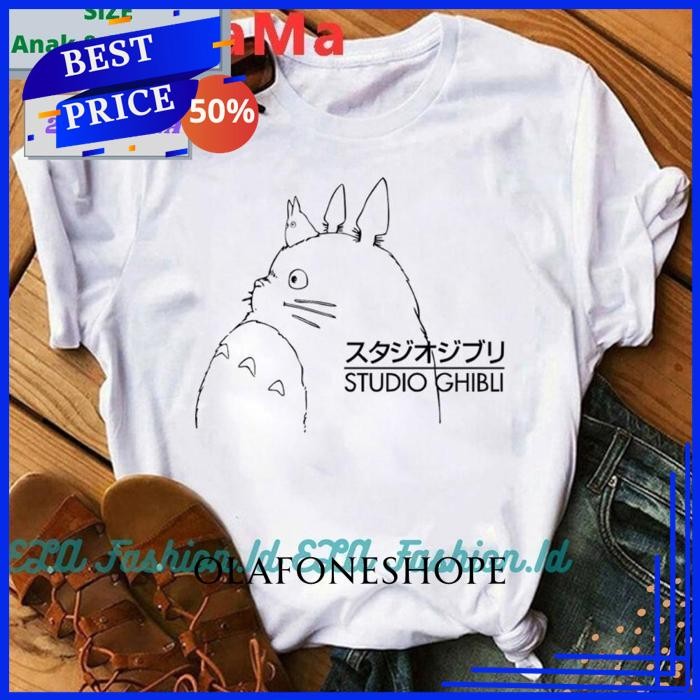 KAOS PONYO TOTORO STUDIO GHIBLI | KAOS NEIGHBOUR TOTORO | KAOS KARTUN ANIME TOTORO BY OLAFONESHOPE G