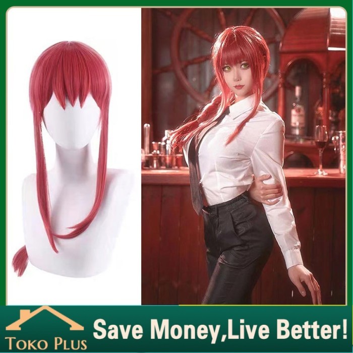 Wig Rambut Palsu Cosplay Anime Chainsaw Man : Makima