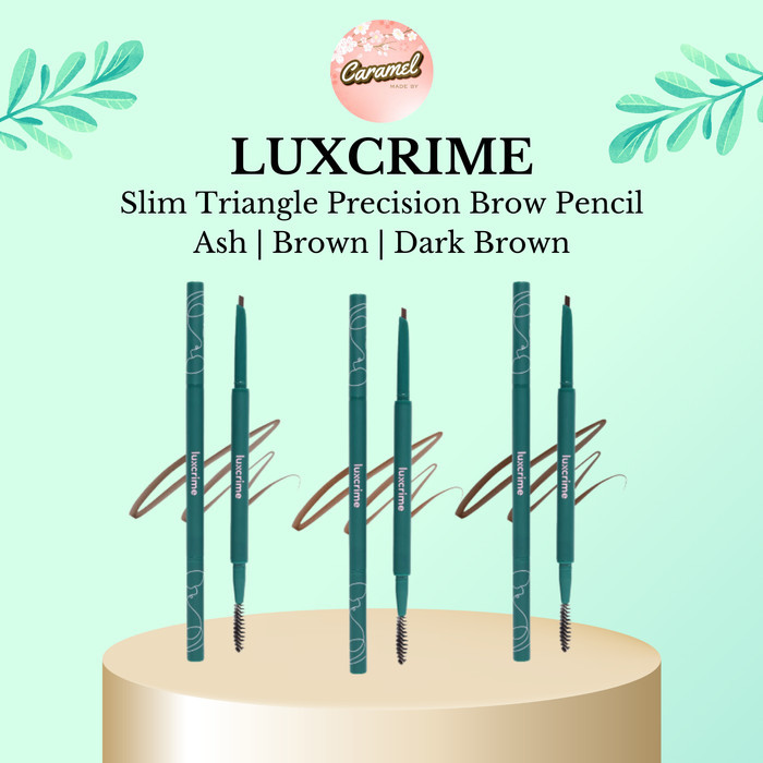 LUXCRIME Slim Triangle Precision Brow Pencil Ash Brown Dark Brown