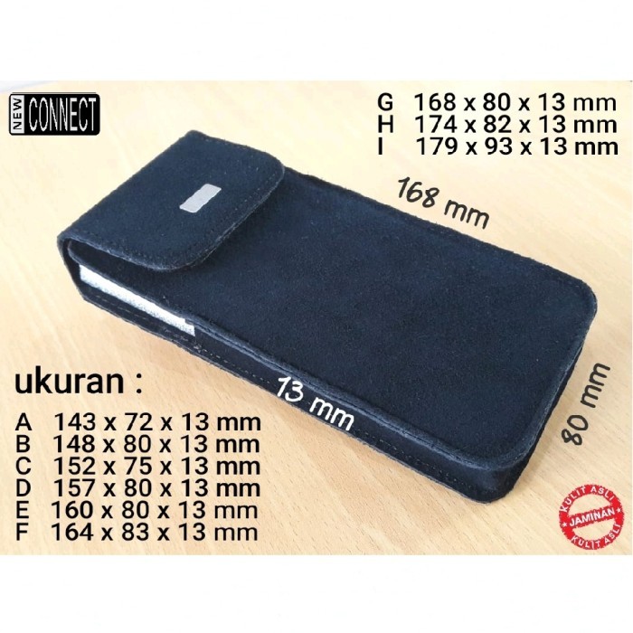 Sarung hp pinggang kulit asli vertikal