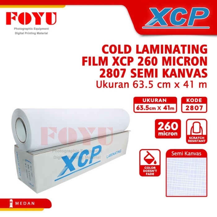 

HARGA DISC - Plastik Laminating Cold Dingin XCP 260 mic 63.5CMx41M Semi Kanvas 2807
