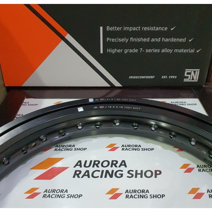 Velg Tk Klx Set Ring 18 /21 Hole 36 Warna Black