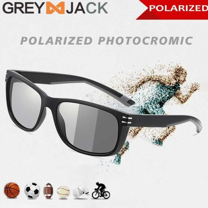 socket - Grey Jack Kacamata Sunglasses Sport PHTC Anti UV400 Polarized TR90 Ringan 3077X