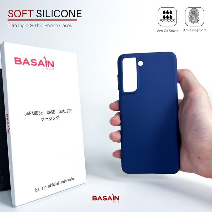 

BLUE- CASING SAMSUNG S21 SOFT SILICONE BASAIN ORIGINAL CASE - NAVY BLUE