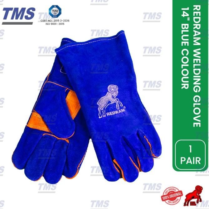 

BLUE- SARUNG TANGAN LAS WELDING GLOVE REDRAM -RDM-514141B BLUE COLOUR