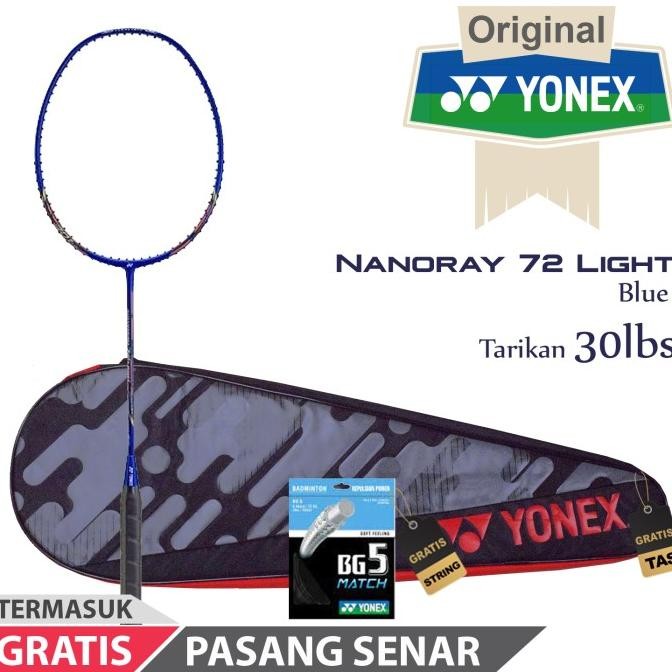 

BLUE- RAKET BADMINTON YONEX NANORAY 72 LIGHT BLUE