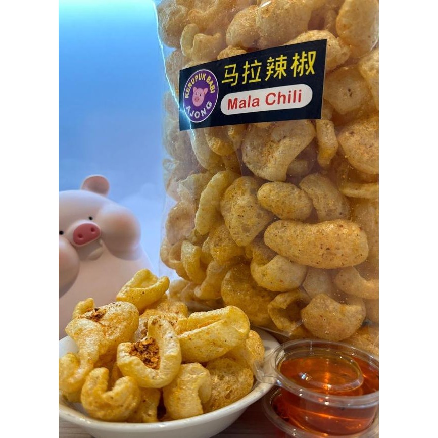 

Kerupuk Babi Ajong 250 Gr Mala Chili