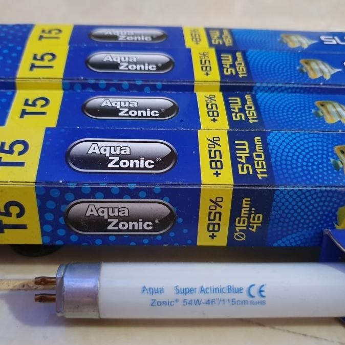 

BLUE- LAMPU AQUAZONIC T5 ACTINIC BLUE 54 WATT 115 CM TANNING IKAN
