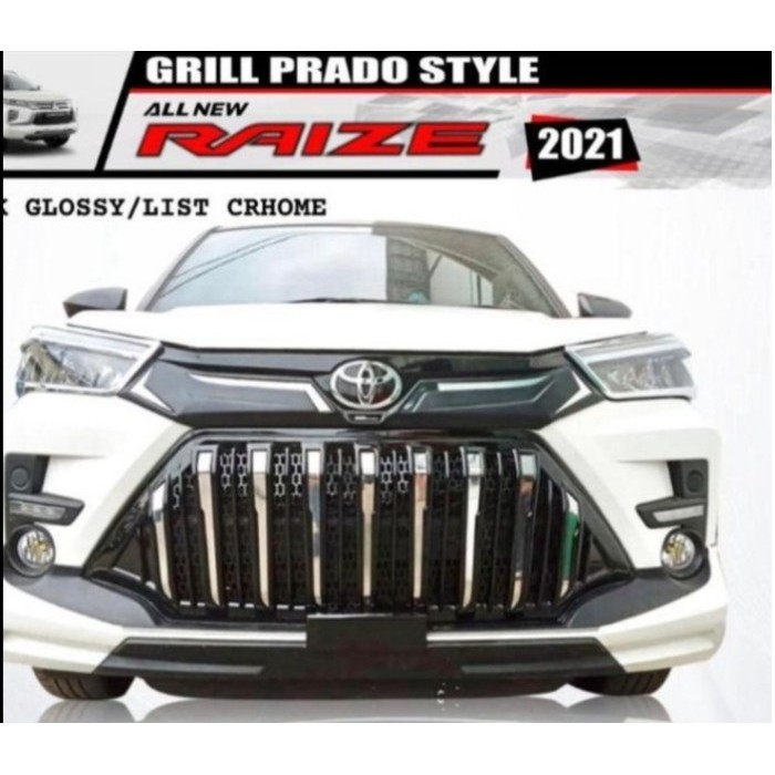 FRONT GRILL SIDE DEPAN RAIZE FRONT GRILL MOBIL TOYOTA RAIZE BUMPER