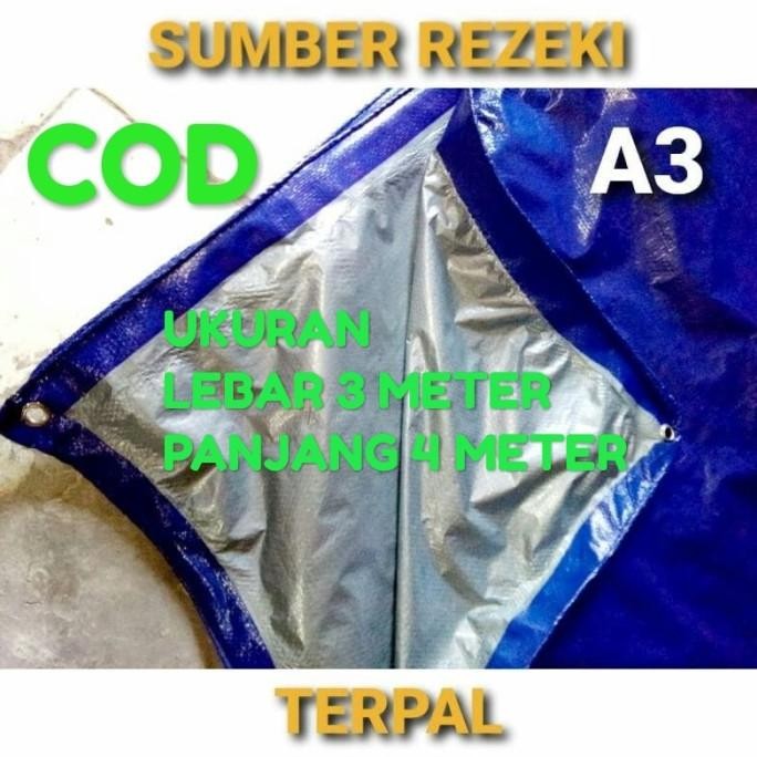 BEBAS ONGKIR - terpal tenda A3 3x4 / terpal tenda plastik / terpal tenda murah
