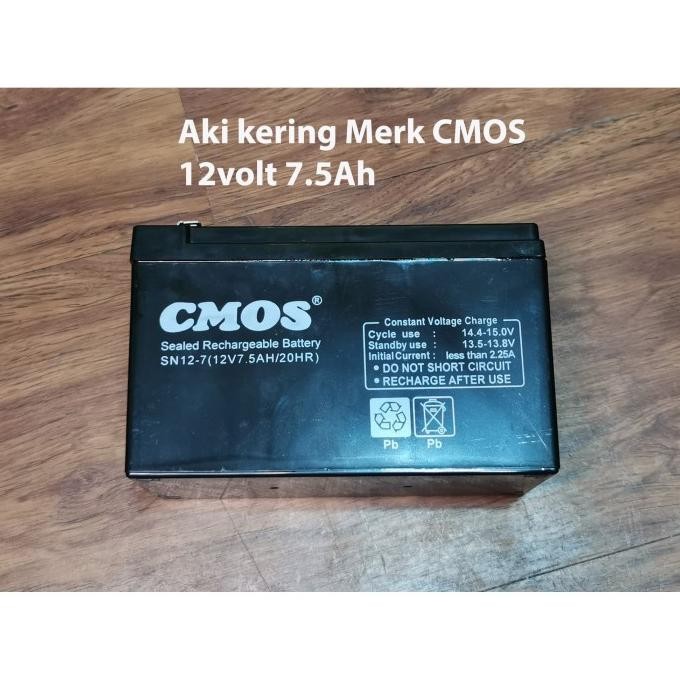 Aki Kering merk CMOS 12V 7,5AH Original - accu - battery- baterai