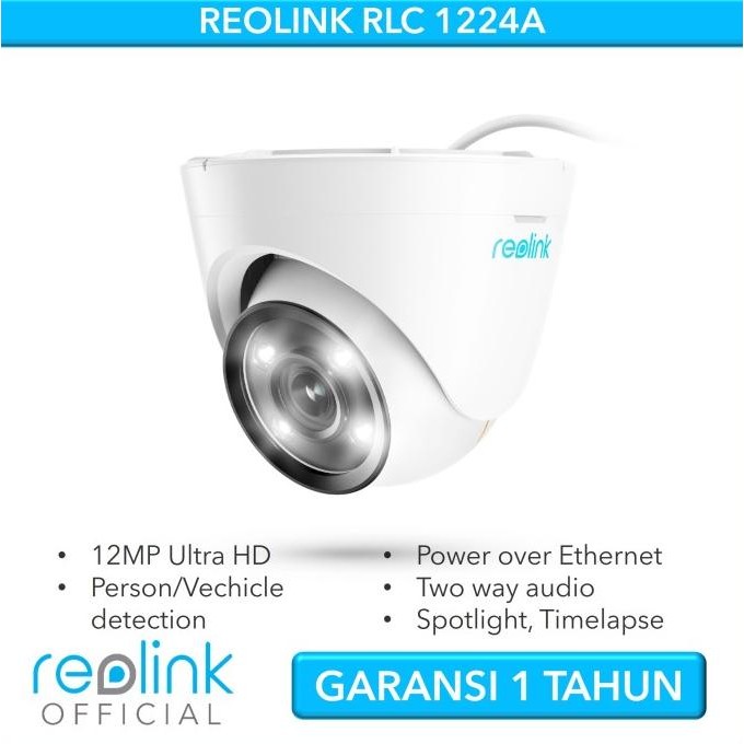 Reolink RLC-1224A 12MP Smart Detection POE IP Camera Outdoor CCTV