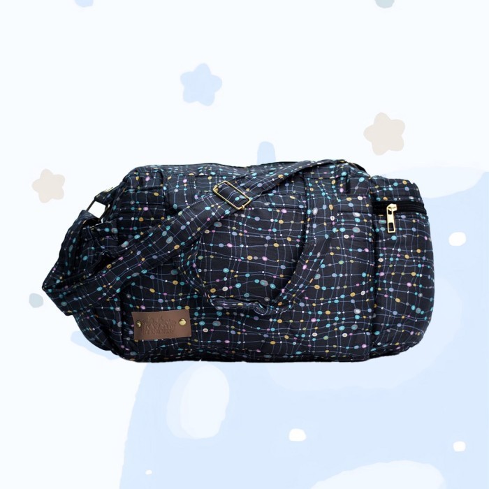 CUCI GUDANG F1324 Diaper Bag Tas Perlengkapan Bayi Galaxy in Black