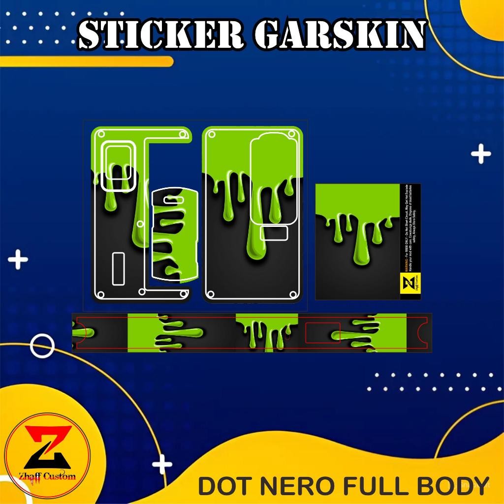 

*Premium Quality* Zhaff New Acces D0tnerr0 Anti Luntur Type 6 Garskin Custom Stiker Maxdecal Bkn Case COD