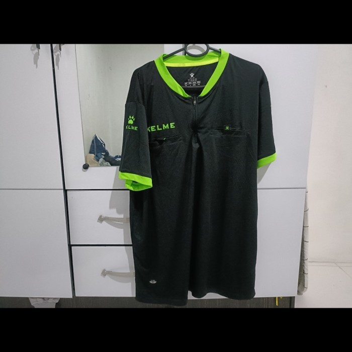 KAOS JERSEY WASIT BOLA KELME SIZE XXL BIG SIZE