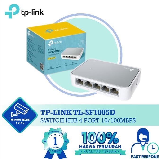 TERBARU - TP Link Switch Hub 4 Port TP-Link TL-SF1005D 10/100Mbps