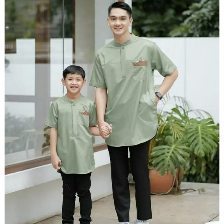 Baju Koko Terbaru 2025 Kemeja Polos Cowok Dewasa Fashion Pria Atasan Bapak Pengajian Kmja Lebaran La