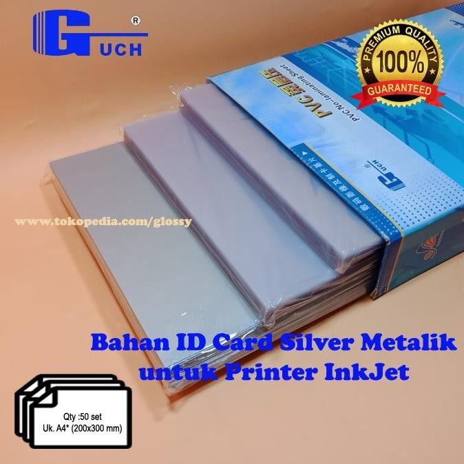 

PVC BAHAN ID CARD SILVER 50 SET (GUCH)