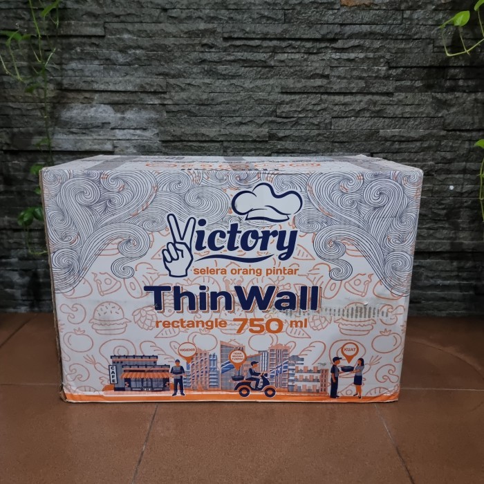 NEW Grosir Thinwall Victory 750 ML Rectangle 500pcs