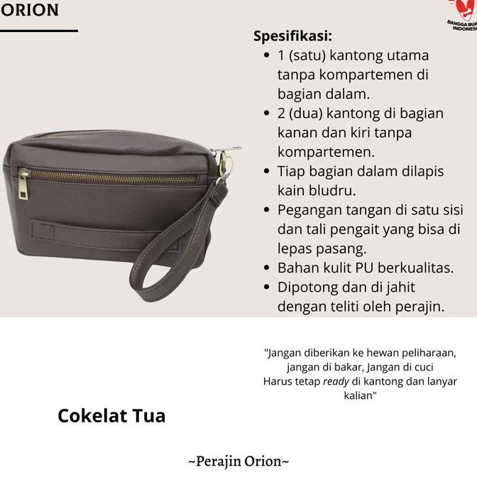 Tas/Pouch Kulit Tempat Handphone/Makeup/Parfum/Dompet - Orion L82BJ