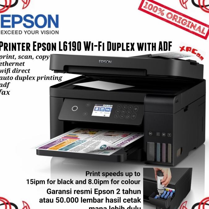 Printer Epson L6190 / L 6190 All In One Wifi Duplex Pengganti L655 Morningroutine