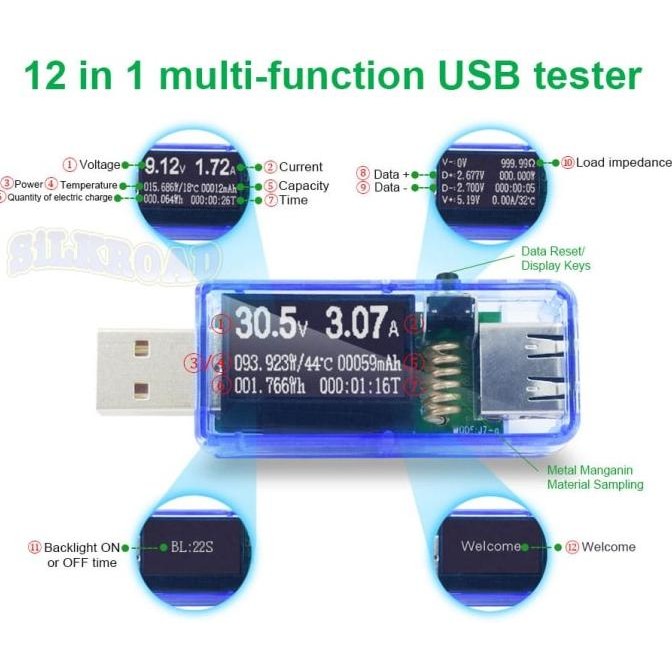 USB DOCTOR DUMMY LOAD TESTER VOLTAGER AMPERAGE LCD HP TEST ORIGINAL DAN TERPERCAYA