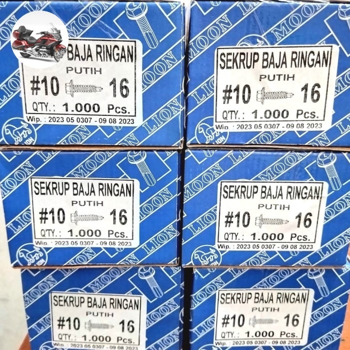 NEW Baut Baja Ringan 10x16 MOON LION BOX/Baut Baja Ringan 10x16 Dus