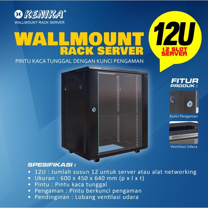 HARGA DISC - Kenika Wallmounted Rack Server 12U