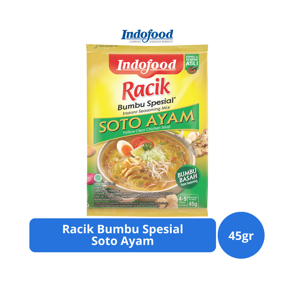 

Indofood Racik Bumbu Spesial Soto Ayam 45gr