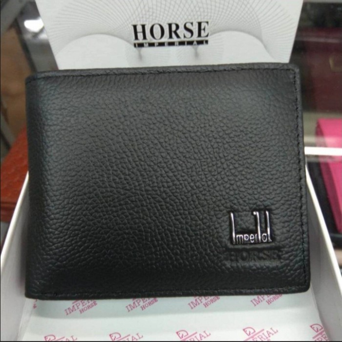 TERLARIS dompet kulit pria original - dompet kulit imperial horse -fashion pria - Hitam