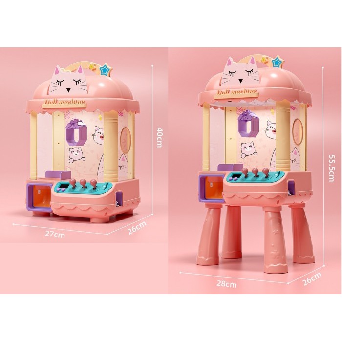2IN1 STAND CLAW MACHINE MAINAN ANAK 15 BONEKA RUMAH CABIT BOLA MESIN CABIT BONEKA CAPIT KOIN /