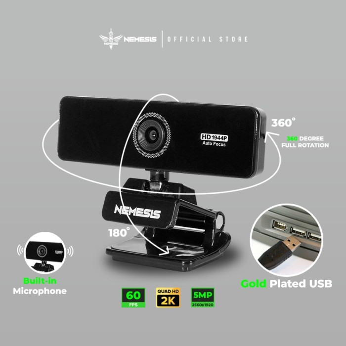 Webcam Nyk Nemesis A96 Severus Real 2K 60 Fps