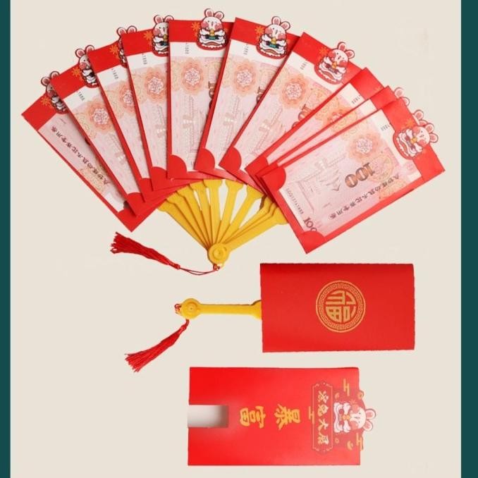 

Promo Ohaya Angpao Angpau Merah Tahun Baru Cina / Imlek Bentuk Kipas PM
