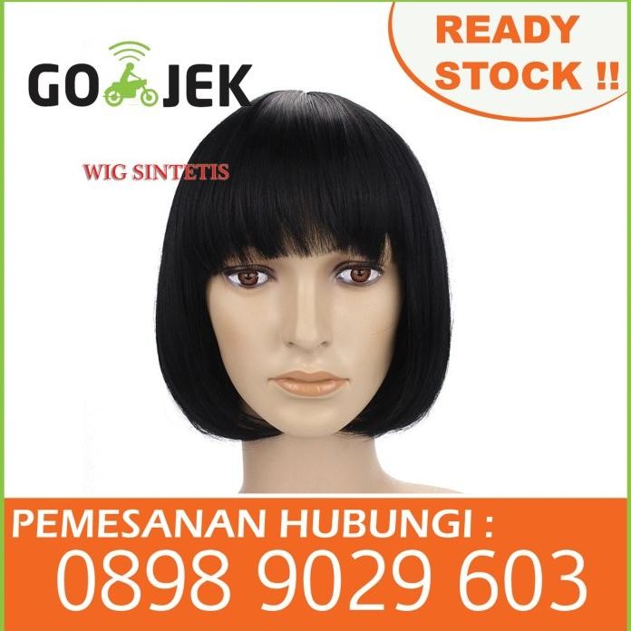 WIG BOBS WIG PALSU WIK SINTETIS  RAMBUT PALSU PENDEK  WIG ANIME