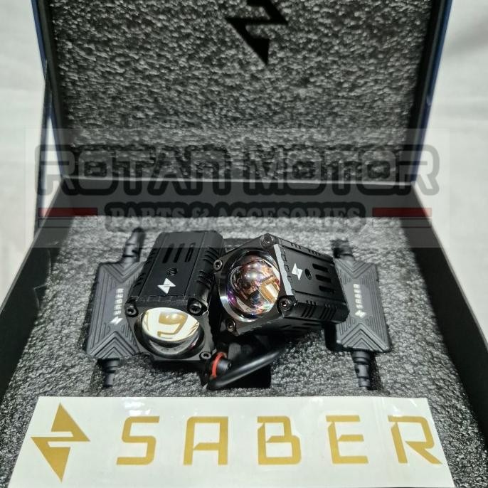 { Mini Projie Saber Sr1 Nano V2 /  Saber Sr 1 Nano V2 Blue Lens 2X25W / Lampu Tembak Saber }