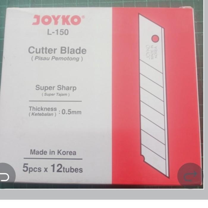 

Isi Cutter / Mata Pisau Ukuran Besar Type L-150 Joyko (Isi 12 Tube)