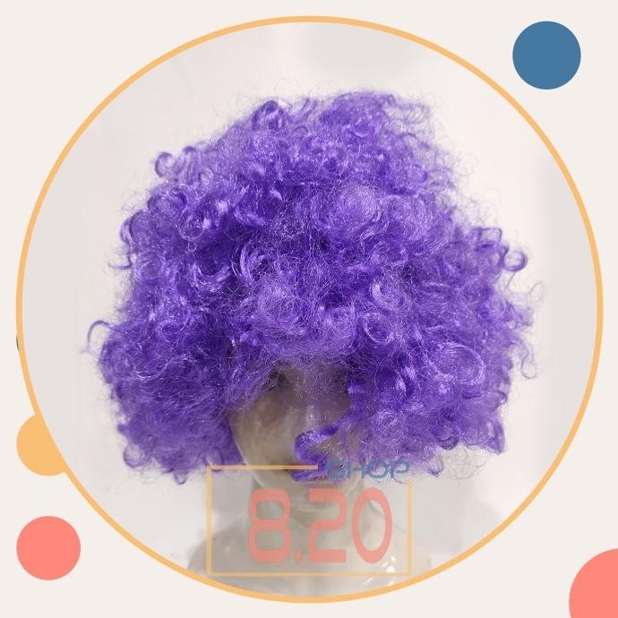 WIG PESTA / KRIBO / BADUT / KERITING / PARTY / COSPLAY UNGU VIOLET