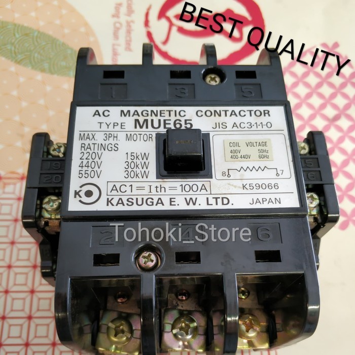 HARGA DISC - magnetic contactor/kontaktor KASUGA 100A (MUE 65) JAPAN ASLI