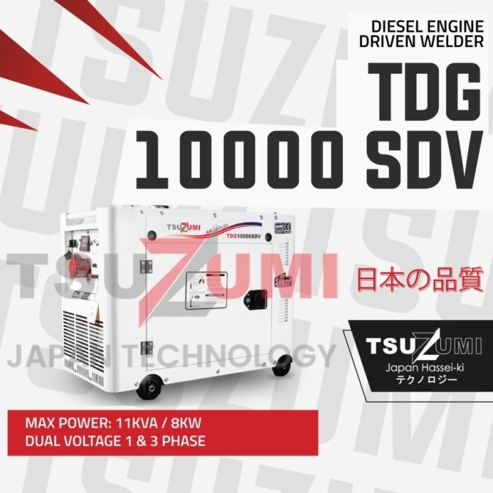 Genset 10 KVA Diesel Generator TDG 10000SDV Tsuzumi Japan Technology / Genset Diesel7000watt