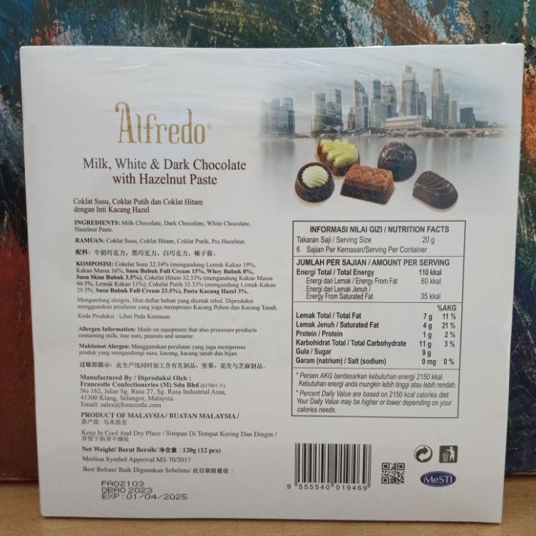 

Alfredo 120Gr Merlion Lk Chocolate Coklat Putih Hitam Hazelnut