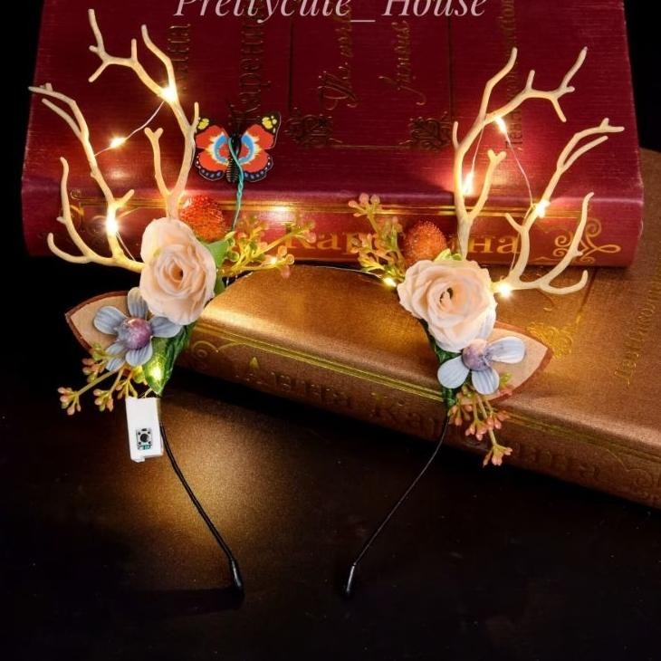 Bando Tanduk Rusa Led Glow In The Dark / Bando Natal Led / Bando Christmas