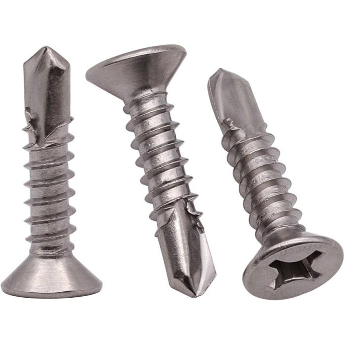 Sekrup SDS FH #8X25 / SDS Roofing #8-18 X 1 Stainless SS304 - SDS Flat Head / Roofing Kepala Rata