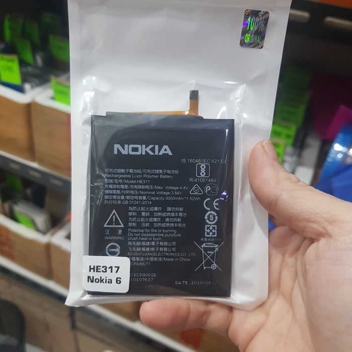 BATERAI NOKIA 6 HE317 TA1021 TA-1021 ORIGINAL 100% NEW