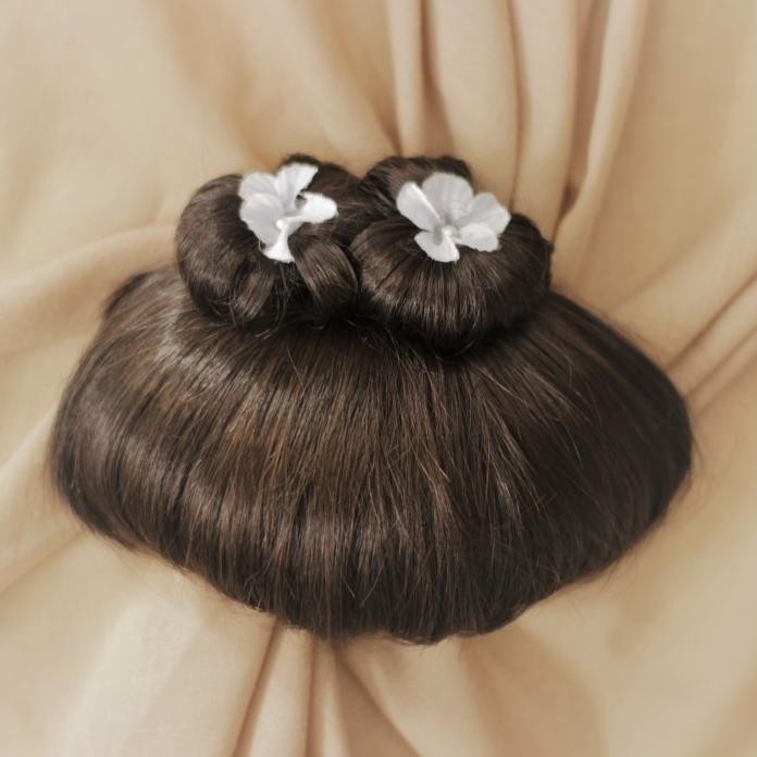 NADISSE SANGGUL MODERN RAMBUT BUNGA PUTIH VARIASI MUTIARA