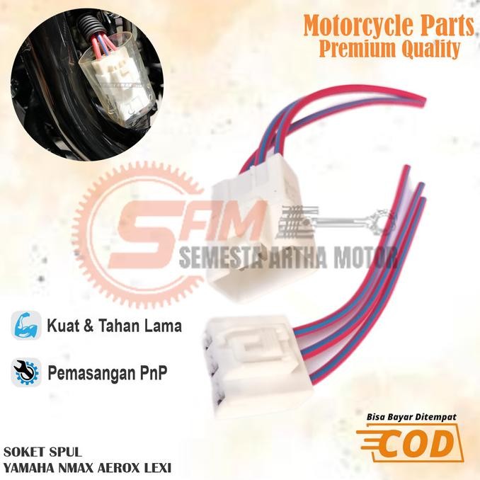 Ready Soket Kabel Spull Spul Set Yamaha Aerox Nmax 155 Lexi Freego New Motor