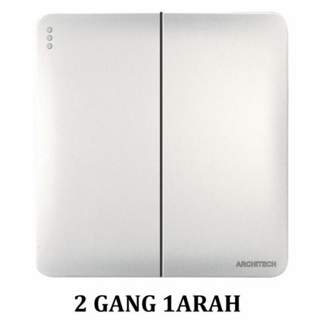 Original Saklar Seri Architech Putih Brown 2gang (Not Panasonic Not Clipsal)