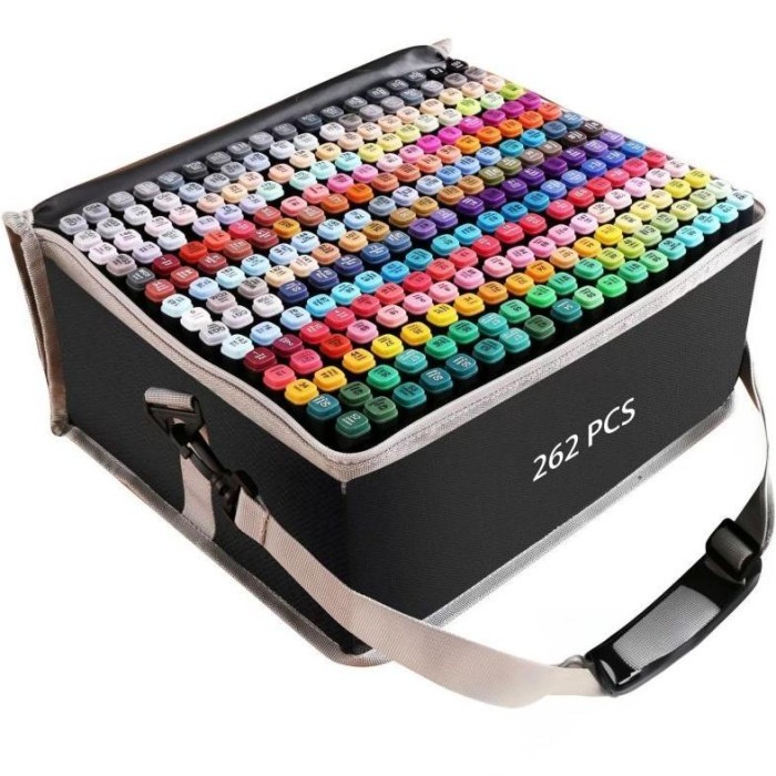 

Premium Marker Spidol 262pcs Colors Twin Markers Drawing Marker Spidol Dual Side Fine Art Marker